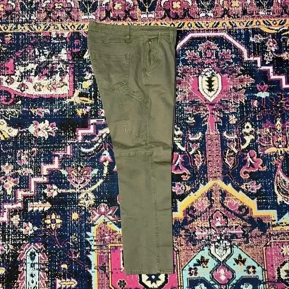 Weatherproof Pants Mens 36x32 Green 5-Pocket Tech Utility Straight Fit - Picture 3 of 4
